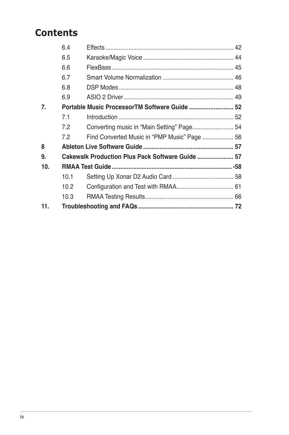 Asus Audio Card Xonar D2 User Manual | Page 4 / 84