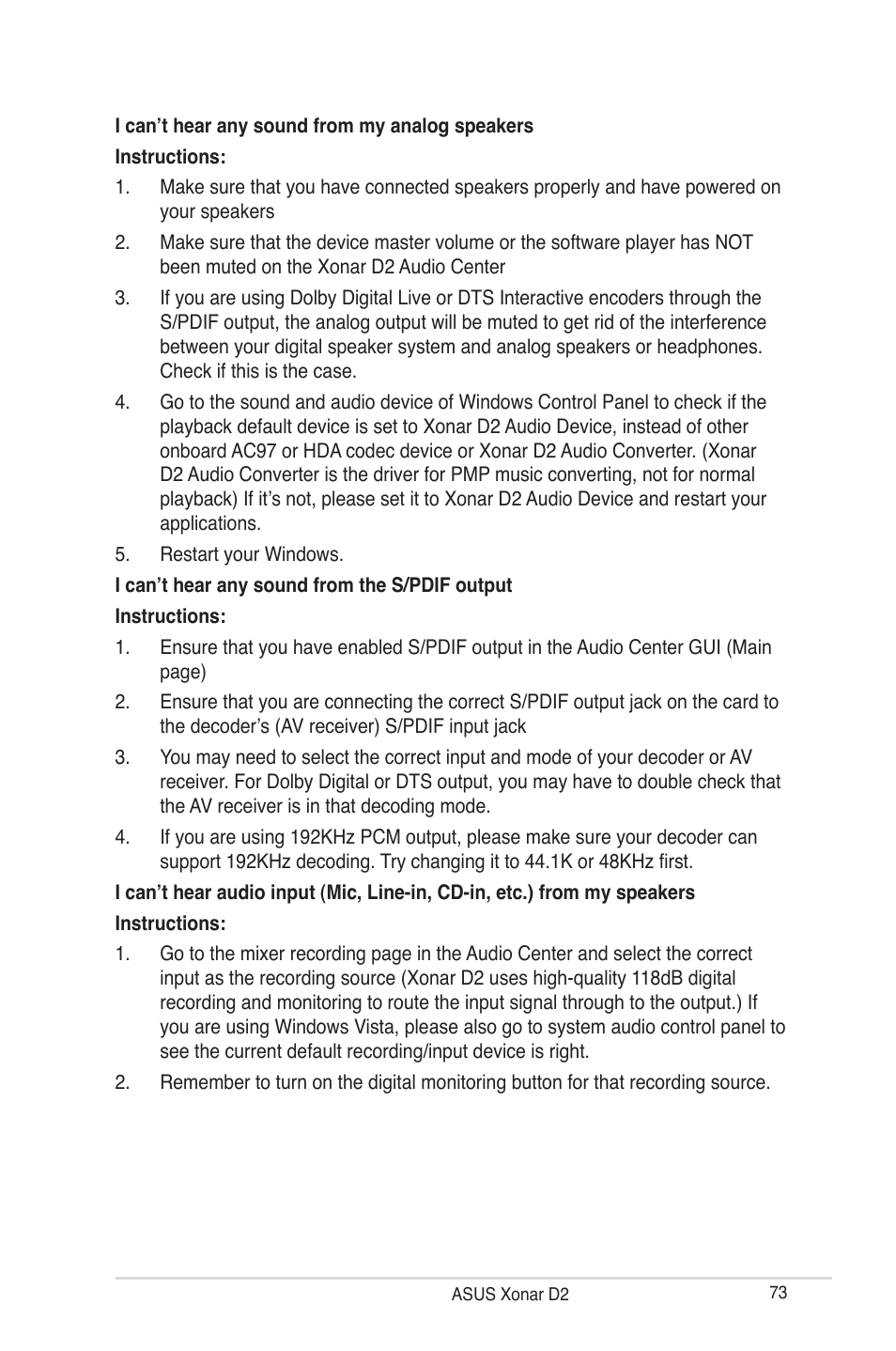 Asus Audio Card Xonar D2 User Manual | Page 79 / 84