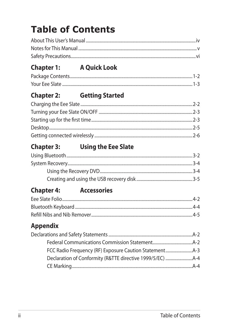Asus EEE SLATE EP121 User Manual | Page 2 / 46