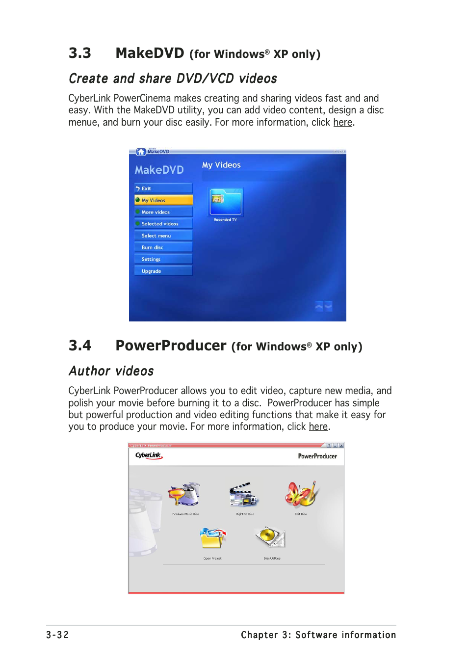 4 powerproducer, 3 makedvd | Asus My Cinema U3000 User Manual | Page 52 / 62