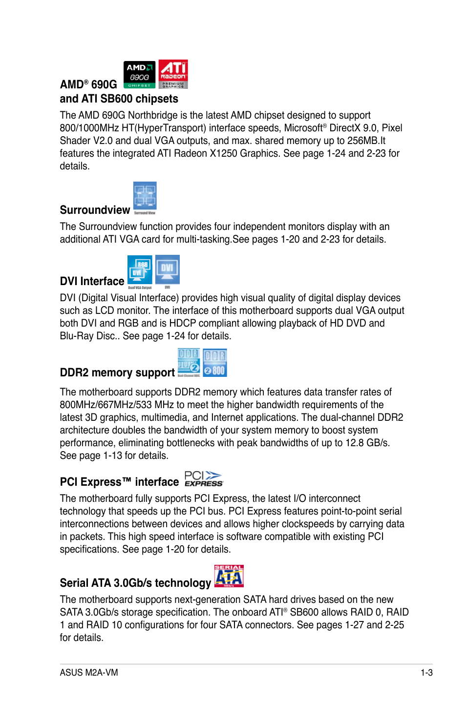 Asus M2A-VM User Manual | Page 15 / 92