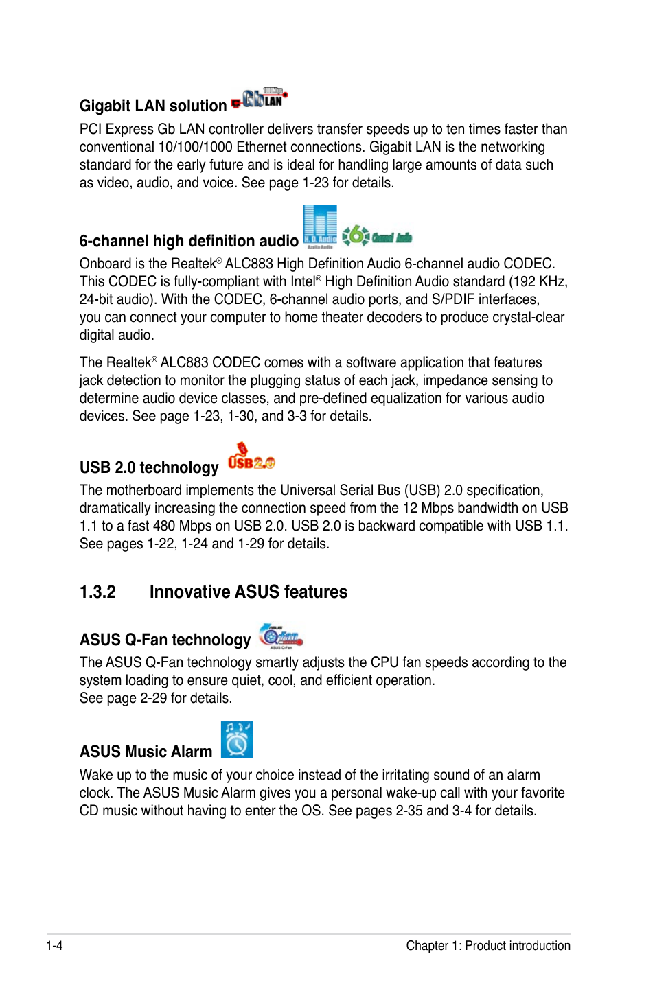 2 innovative asus features | Asus M2A-VM User Manual | Page 16 / 92