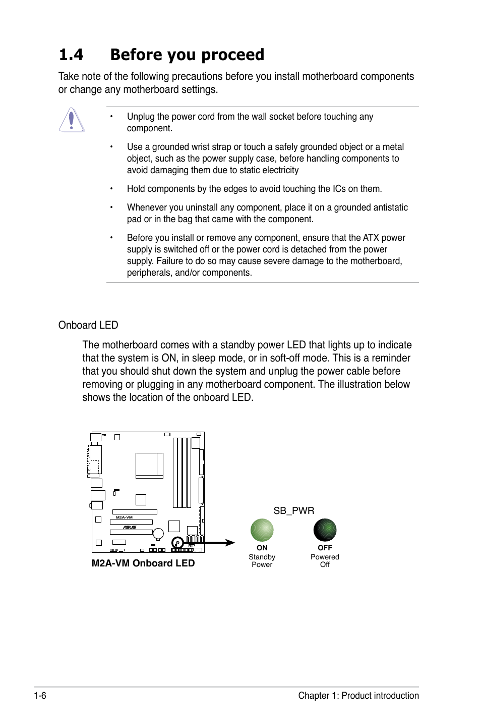 4 before you proceed | Asus M2A-VM User Manual | Page 18 / 92