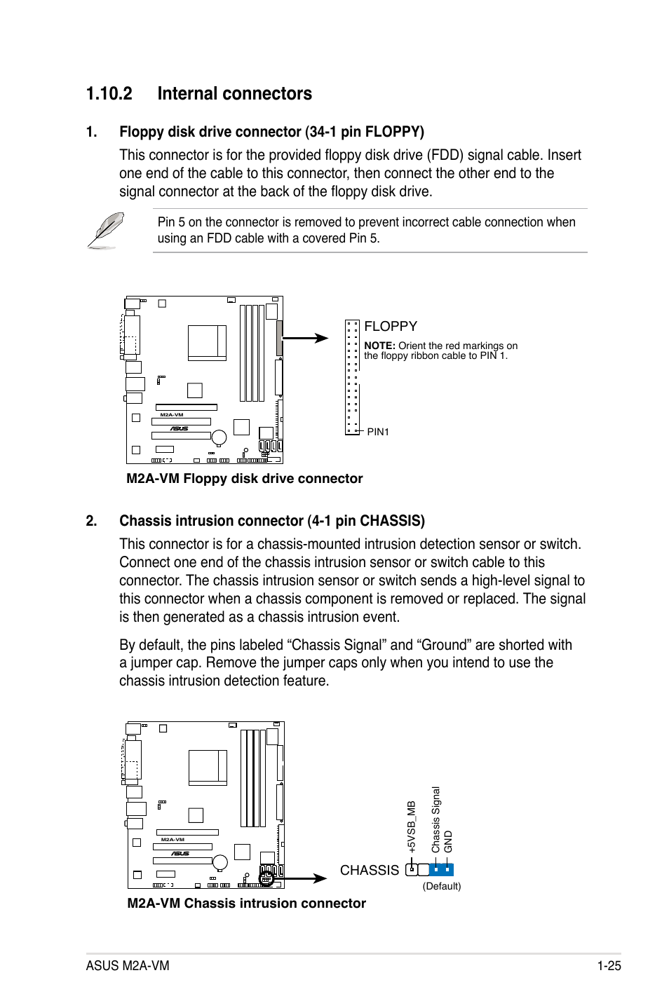 Internal.connectors | Asus M2A-VM User Manual | Page 37 / 92