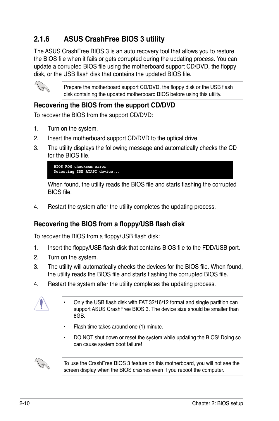 6 asus crashfree bios 3 utility | Asus M2A-VM User Manual | Page 54 / 92