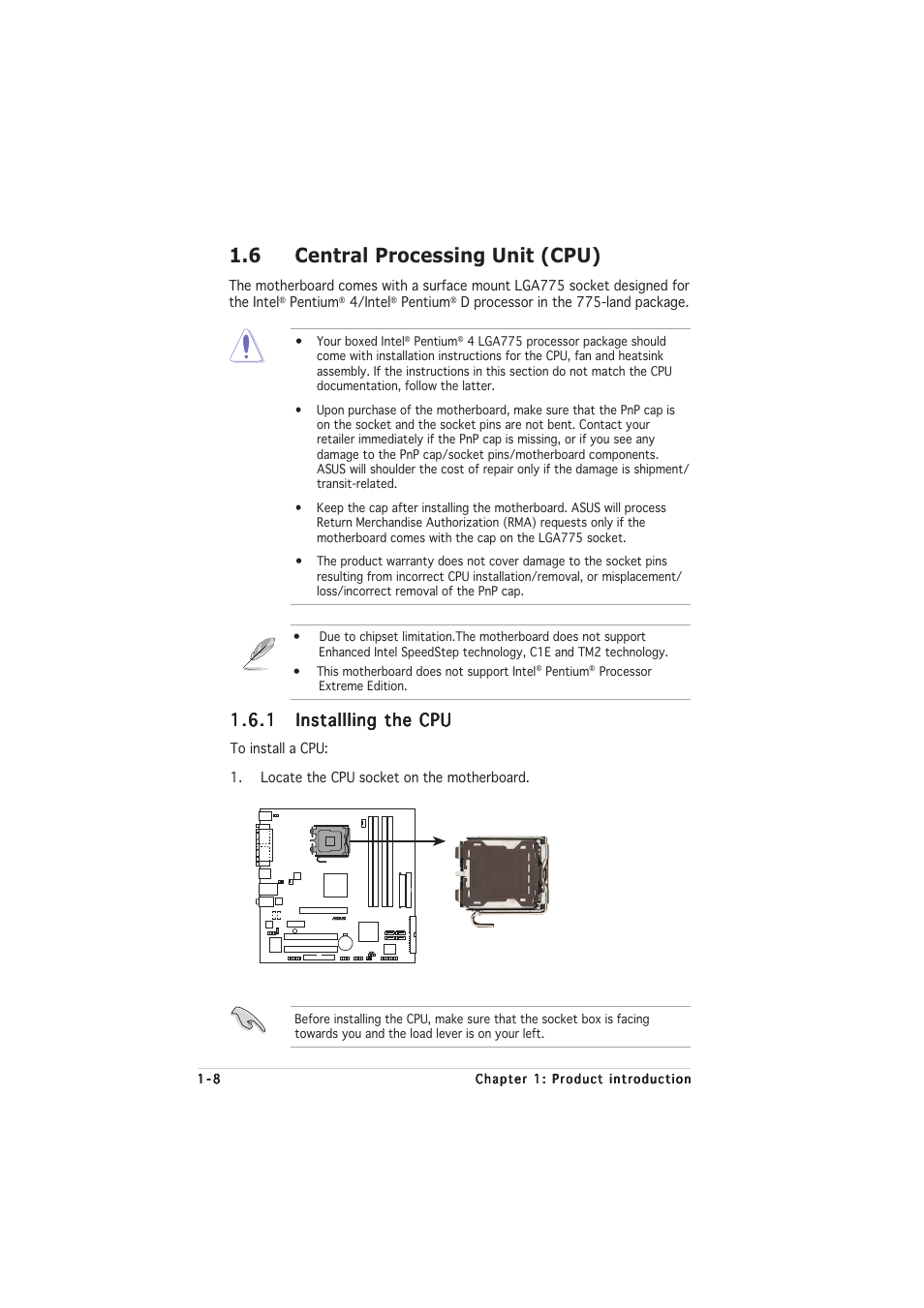 6 central processing unit (cpu) | Asus Motherboard P5VDC-MX User Manual | Page 20 / 94