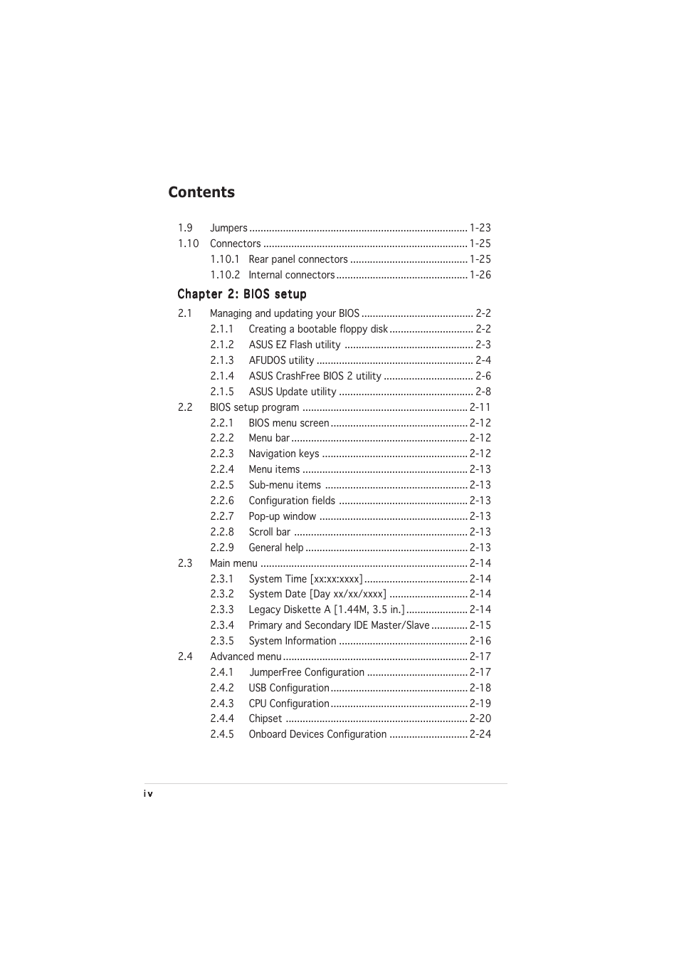 Asus Motherboard P5VDC-MX User Manual | Page 4 / 94