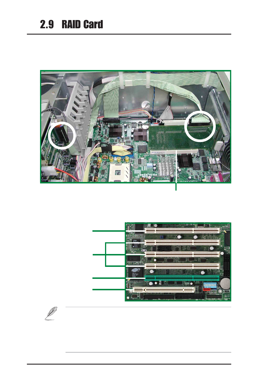 9 raid card, 1 pci slot speed (mhz) assignments | Asus AP1700 User Manual | Page 40 / 58