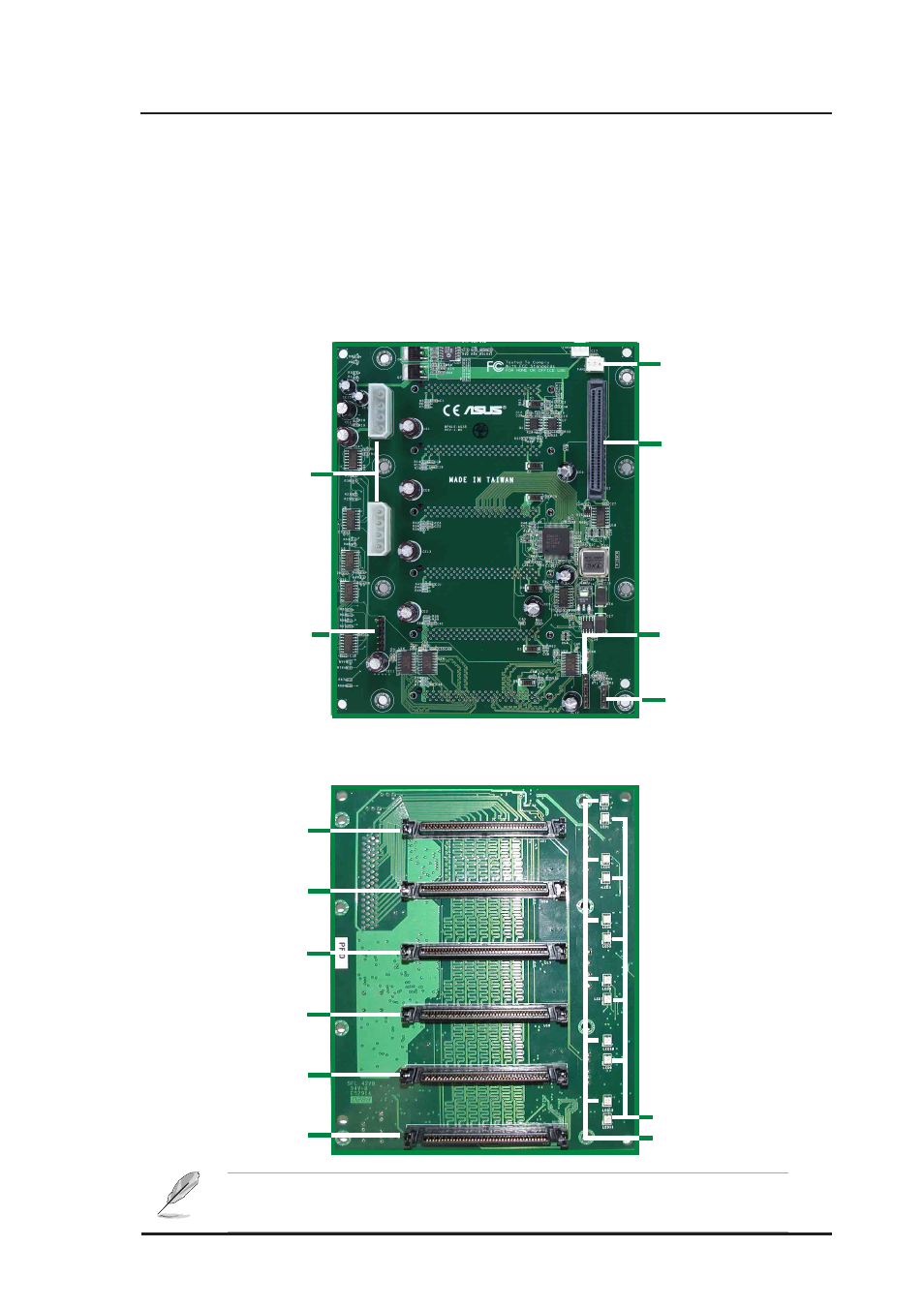 2 scsi backplane frontside and backside | Asus AP1700 User Manual | Page 45 / 58