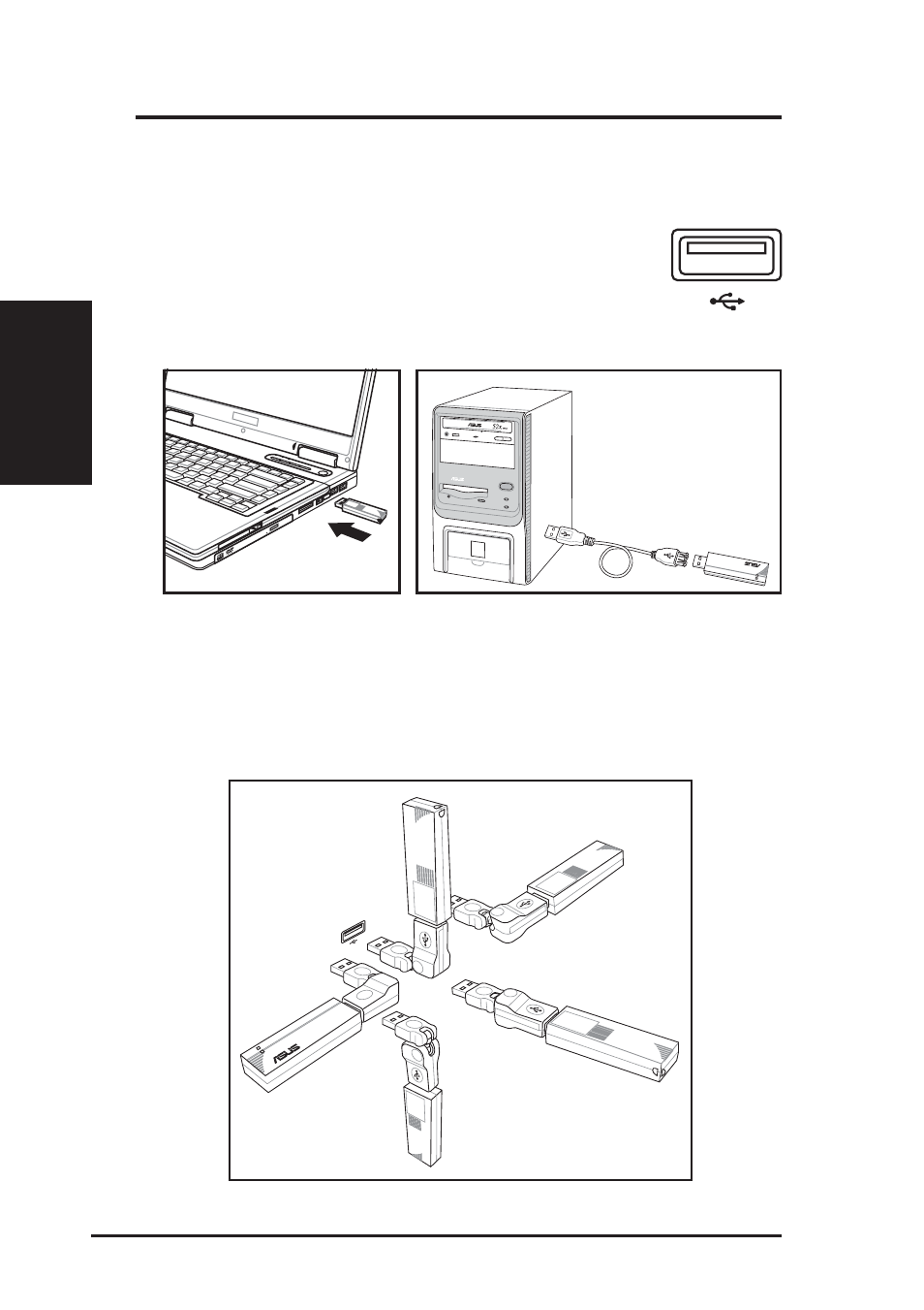 Installing the asus usb wireless lan adapter, Chapter 2 - installation, Usb universal joint | Asus WL-167g User Manual | Page 12 / 44