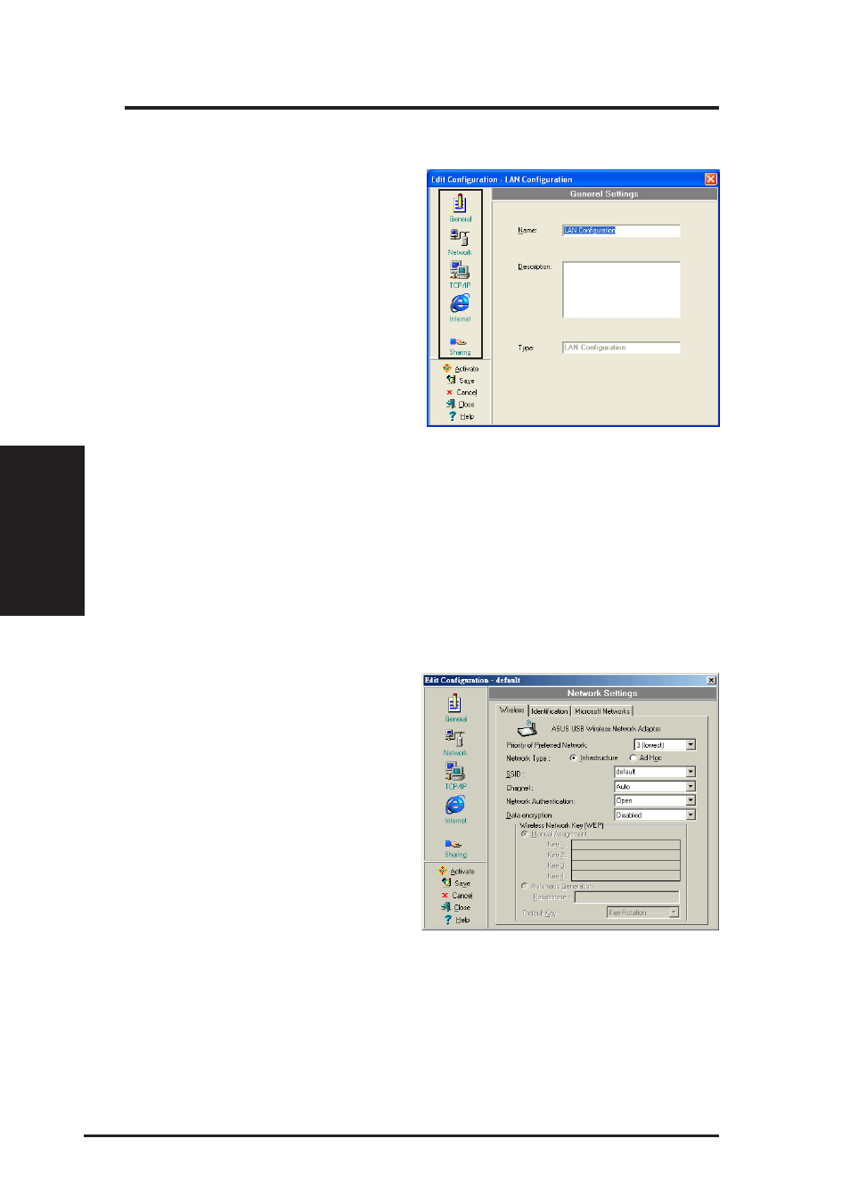 Editing a configuration | Asus WL-167g User Manual | Page 36 / 44