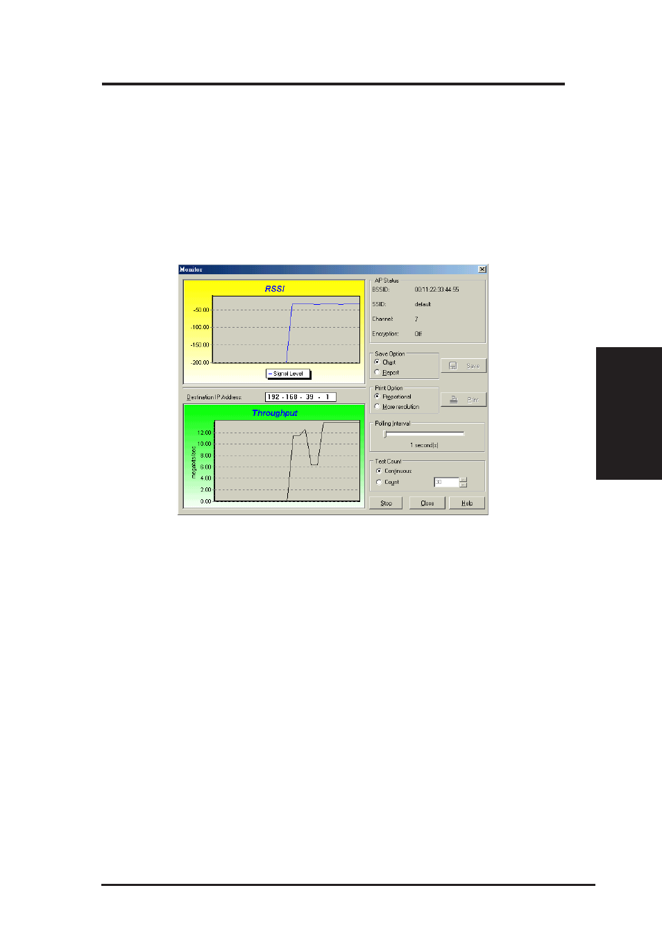 Monitoring a connection, Chapter 3 - reference | Asus WL-167g User Manual | Page 41 / 44