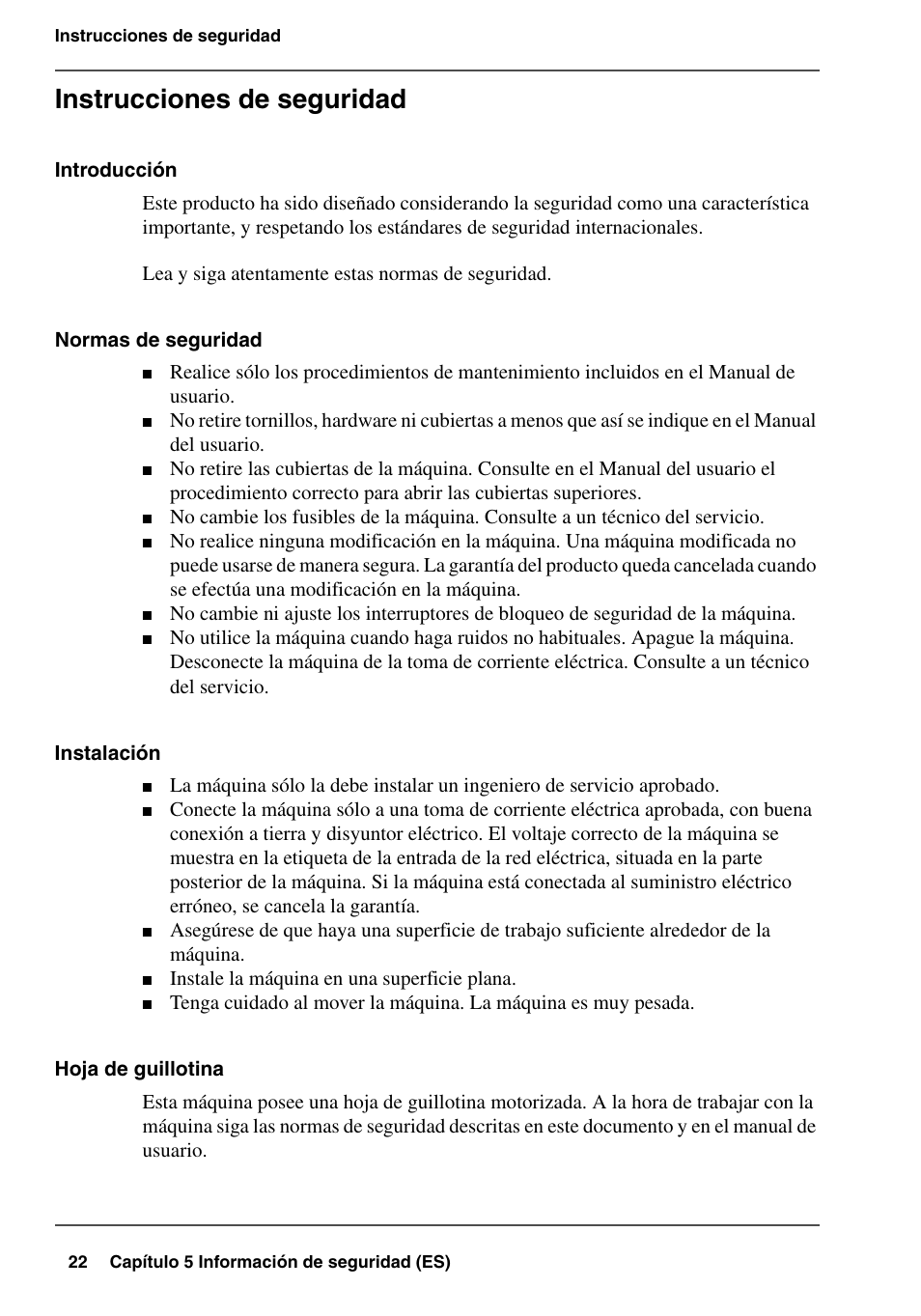 Instrucciones de seguridad | Konica Minolta bizhub PRO 1600P User Manual | Page 22 / 84