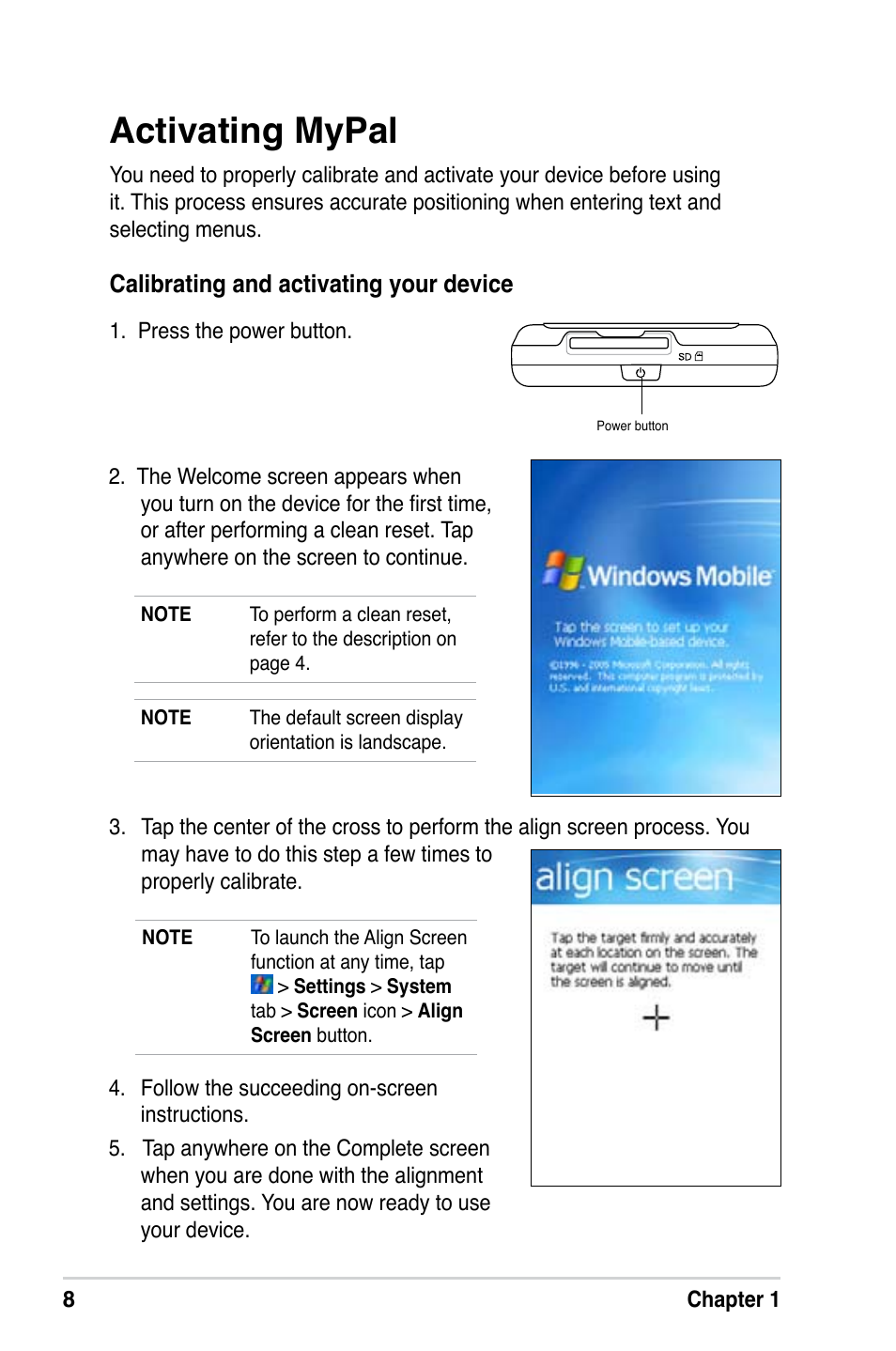 Activating mypal | Asus A686 User Manual | Page 14 / 109
