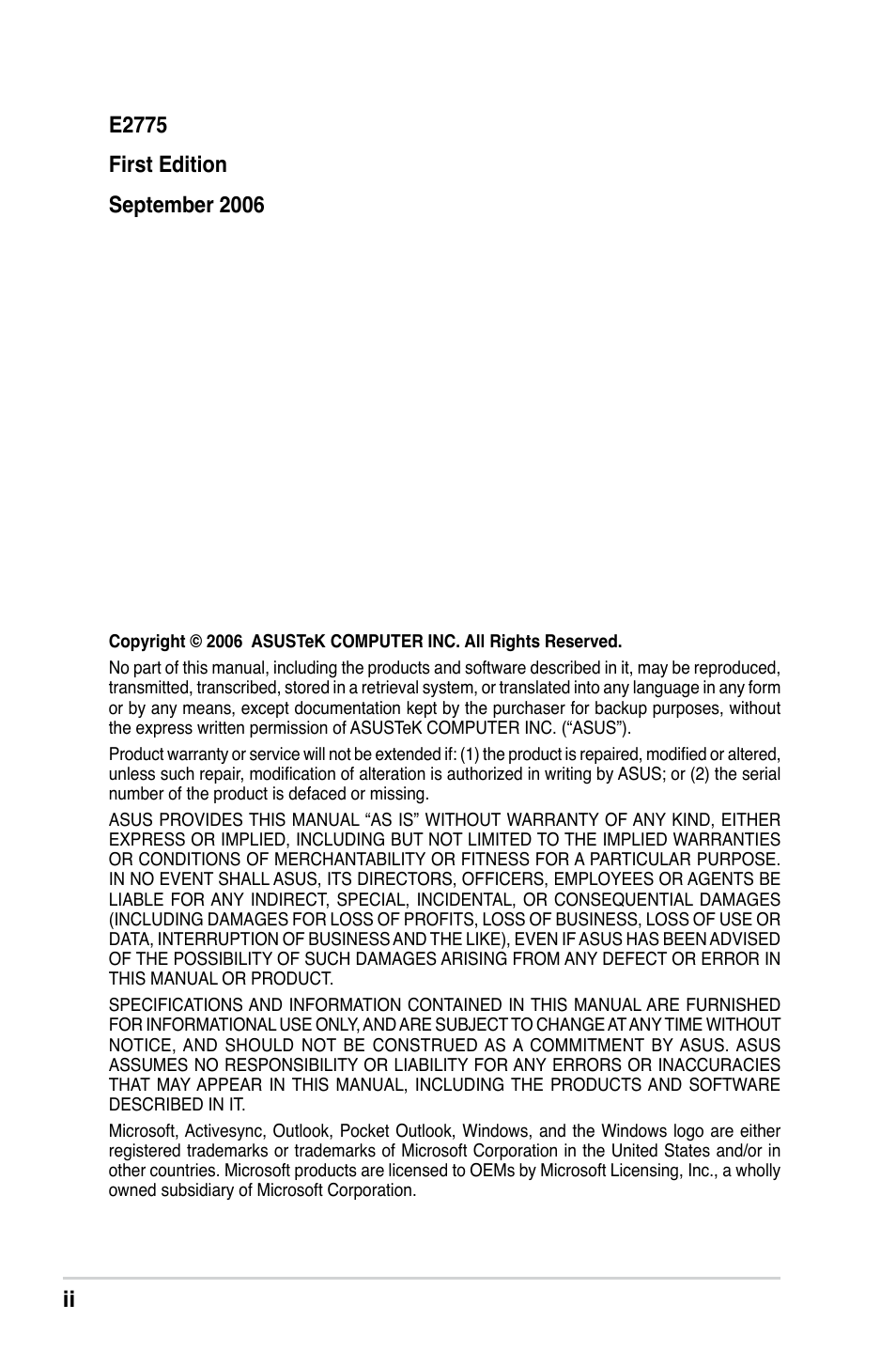 Asus A686 User Manual | Page 2 / 109