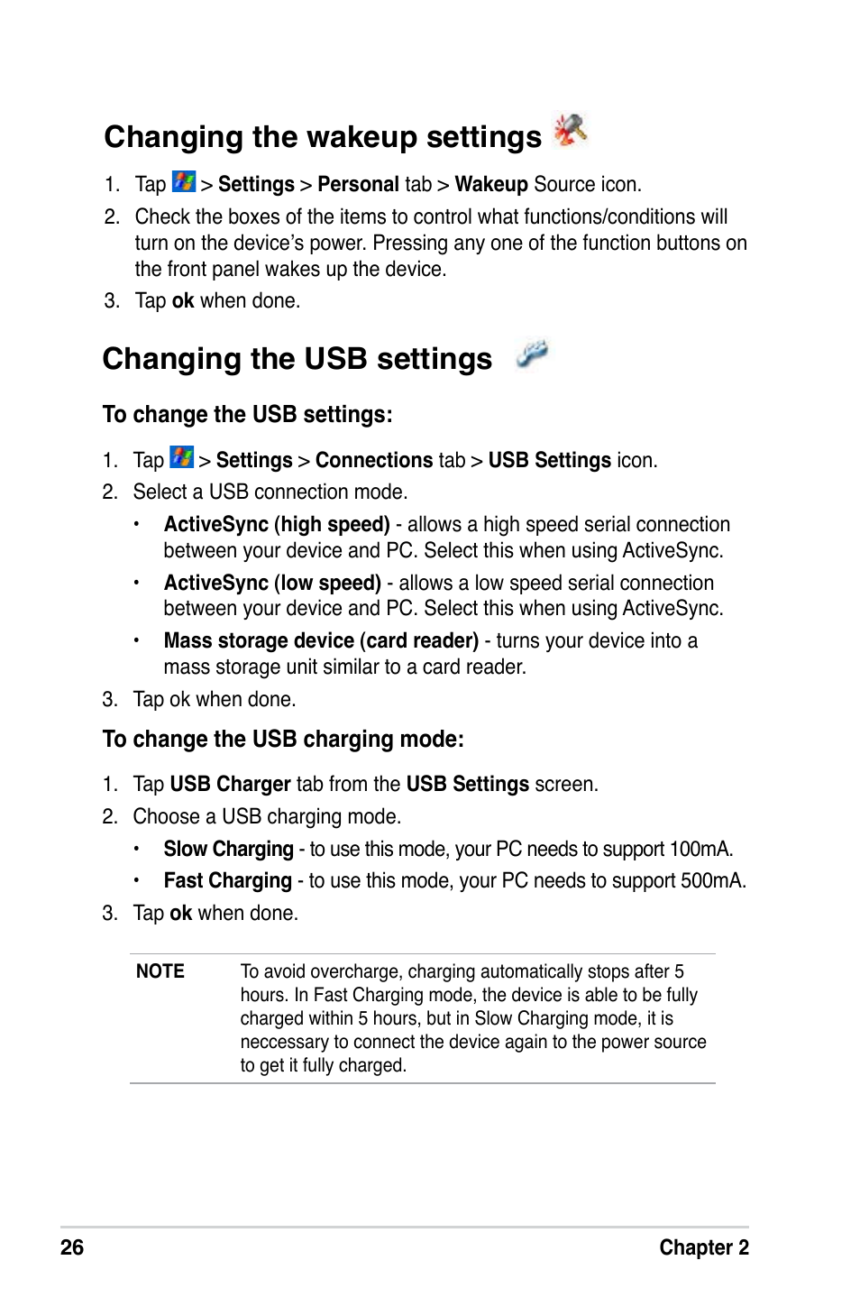 Changing the wakeup settings, Changing the usb settings | Asus A686 User Manual | Page 32 / 109