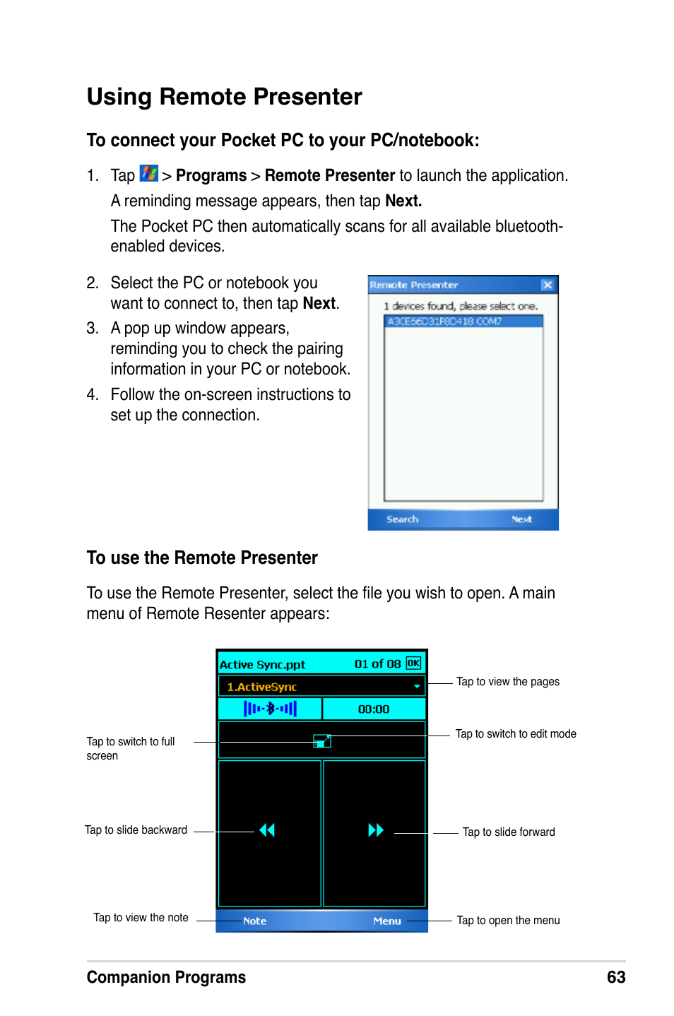 Using remote presenter | Asus A686 User Manual | Page 69 / 109