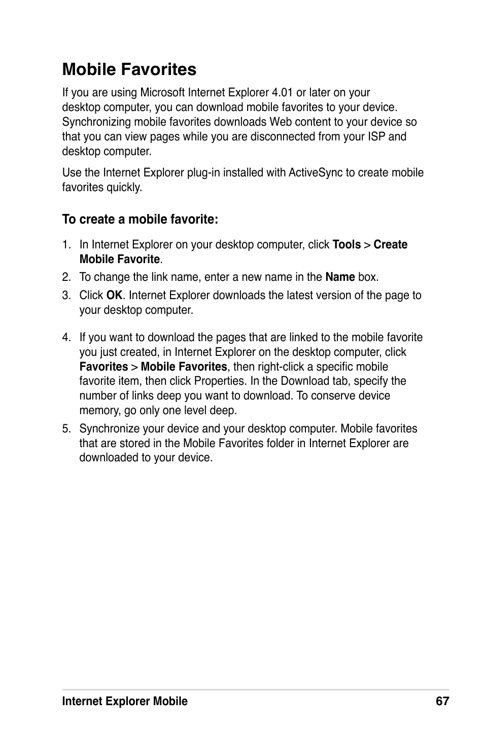 Mobile favorites | Asus A686 User Manual | Page 73 / 109