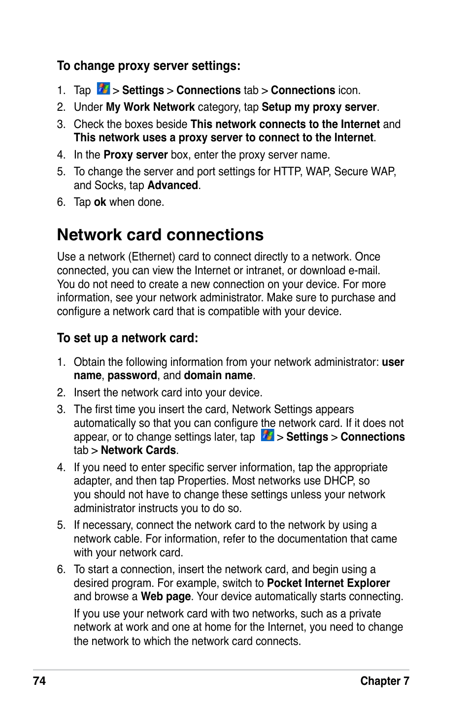 Network card connections | Asus A686 User Manual | Page 80 / 109