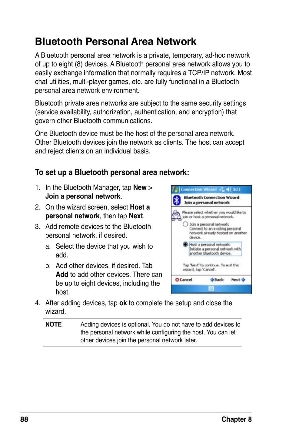 Bluetooth personal area network | Asus A686 User Manual | Page 94 / 109