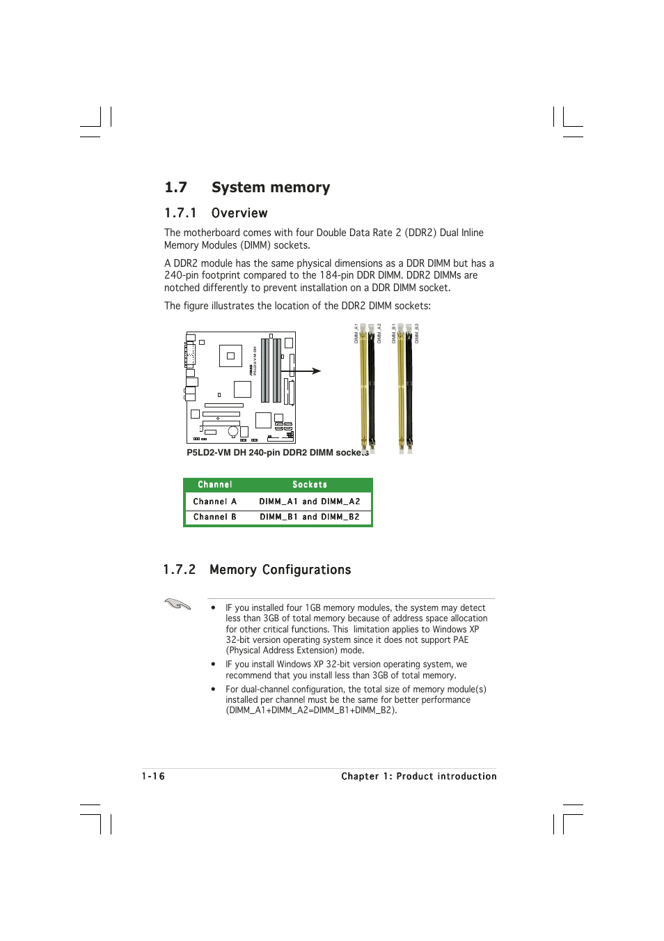 1 overview overview overview overview overview | Asus Motherboard P5LD2-VM DH User Manual | Page 28 / 98