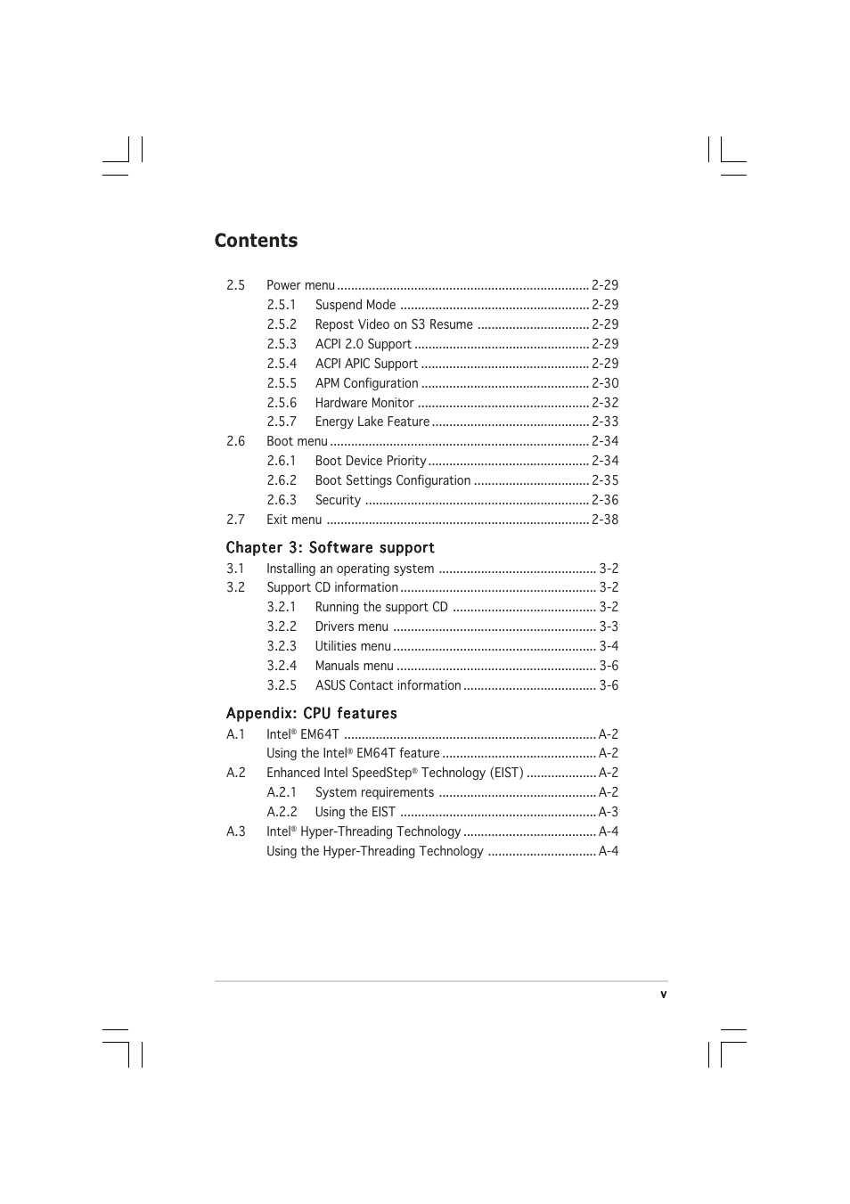 Asus Motherboard P5LD2-VM DH User Manual | Page 5 / 98
