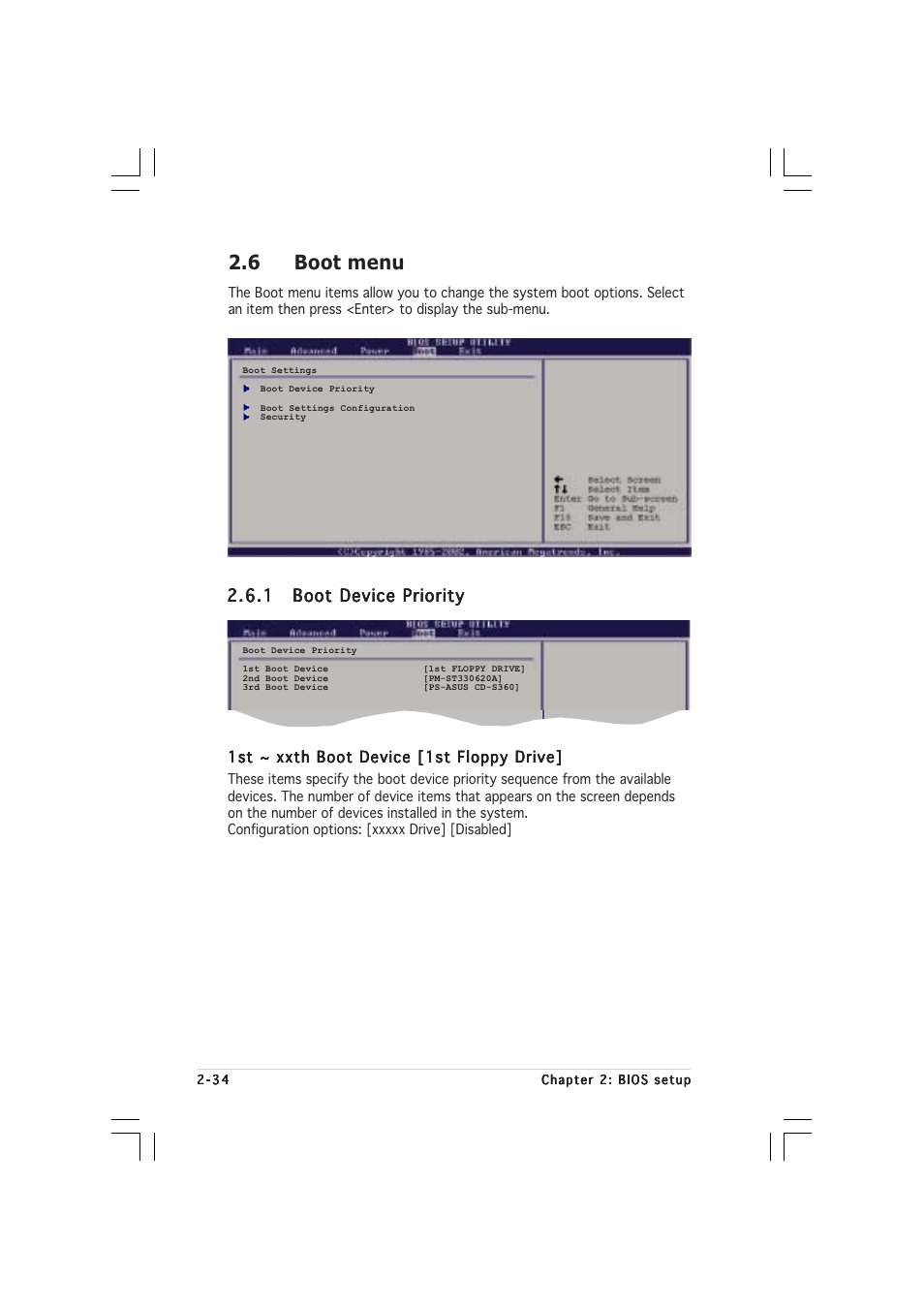 6 boot menu | Asus Motherboard P5LD2-VM DH User Manual | Page 82 / 98