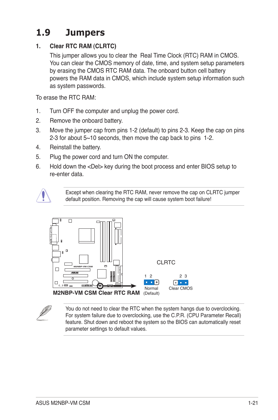 9 jumpers | Asus M2NBP-VM CSM User Manual | Page 31 / 96
