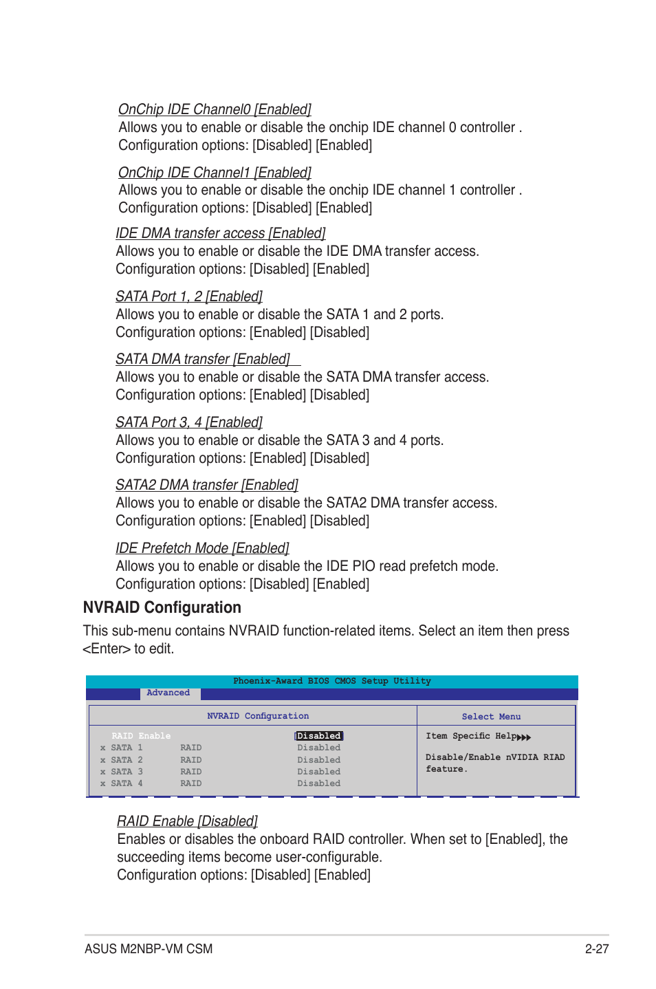 Nvraid configuration | Asus M2NBP-VM CSM User Manual | Page 71 / 96