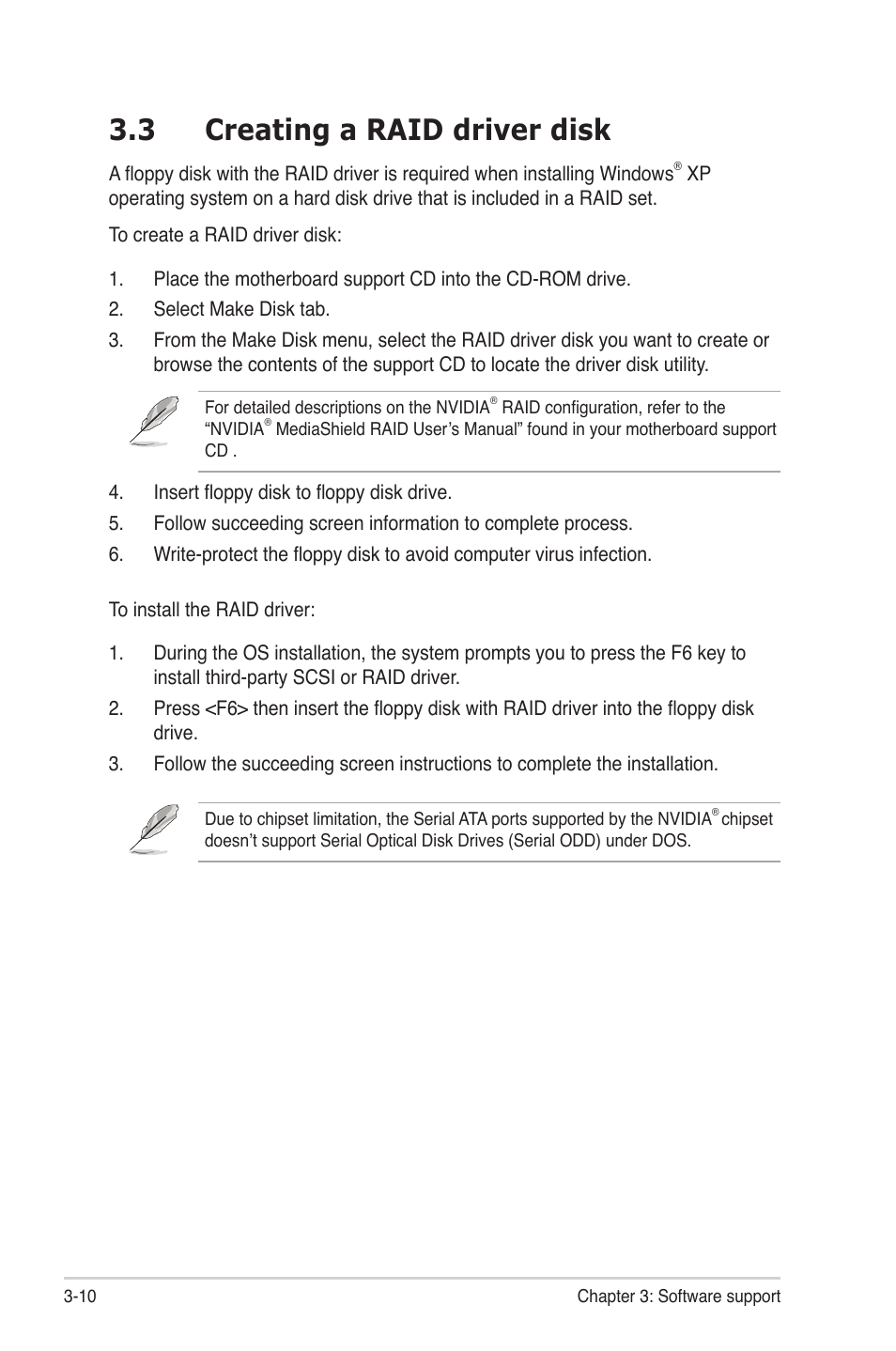 3 creating a raid driver disk | Asus M2NBP-VM CSM User Manual | Page 96 / 96