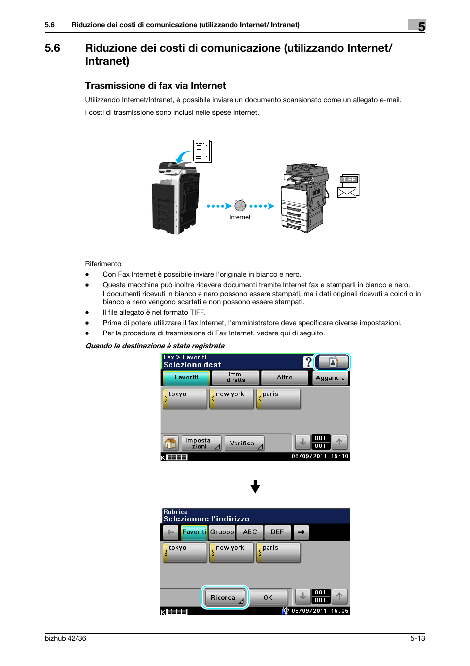 Trasmissione di fax via internet | Konica Minolta bizhub 36 User Manual | Page 131 / 186