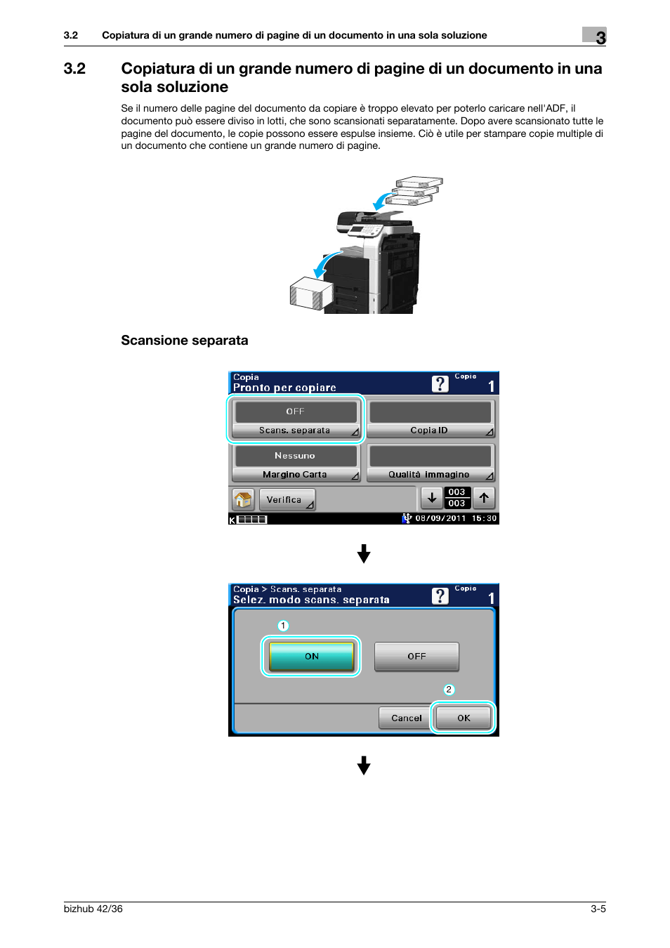 Scansione separata | Konica Minolta bizhub 36 User Manual | Page 89 / 186