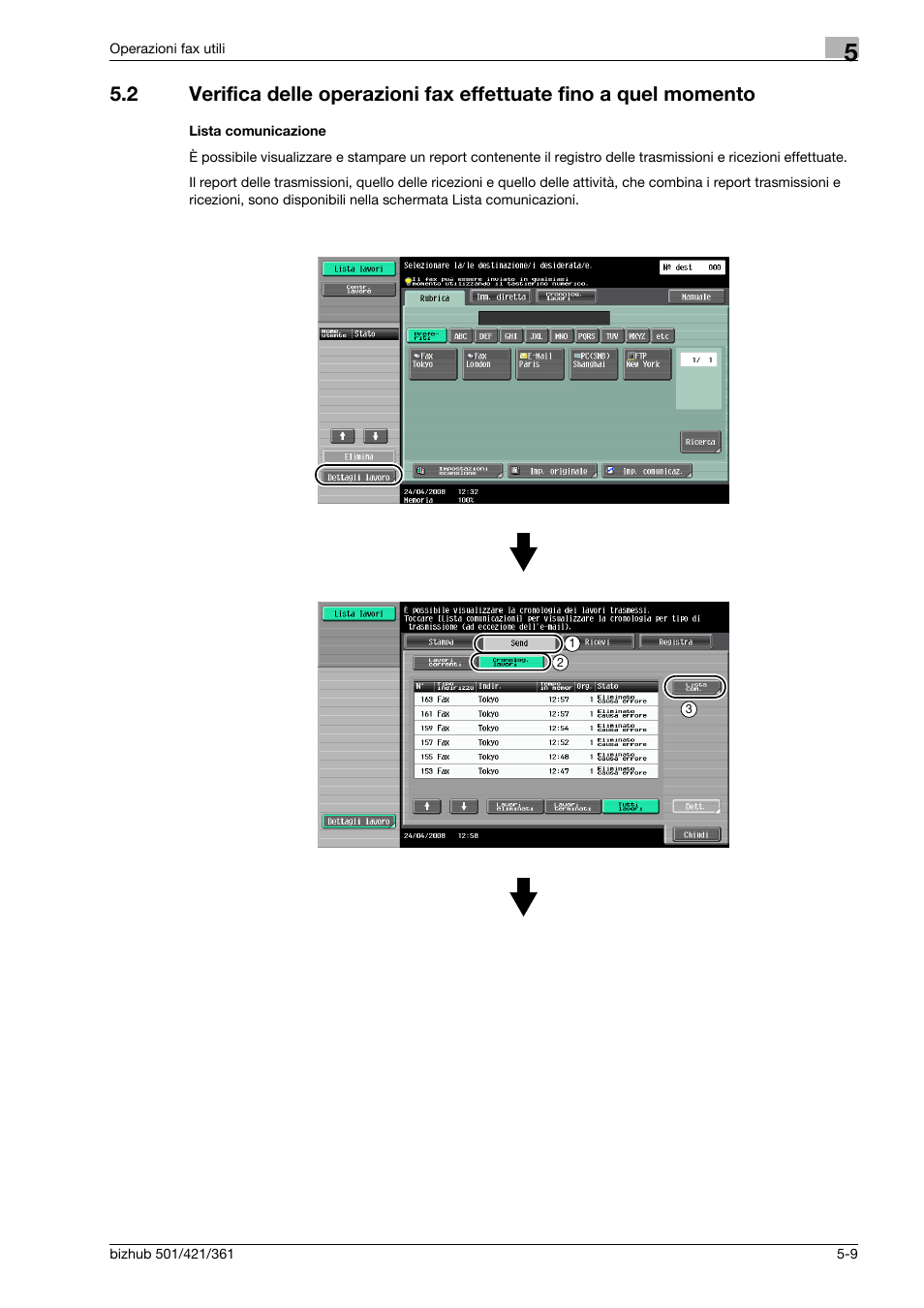 Lista comunicazione | Konica Minolta bizhub 421 User Manual | Page 171 / 264