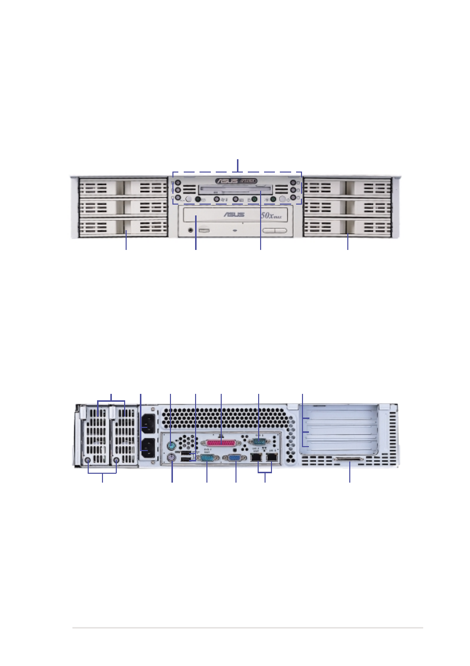 Front panel, Back panel | Asus AP2400R User Manual | Page 15 / 40