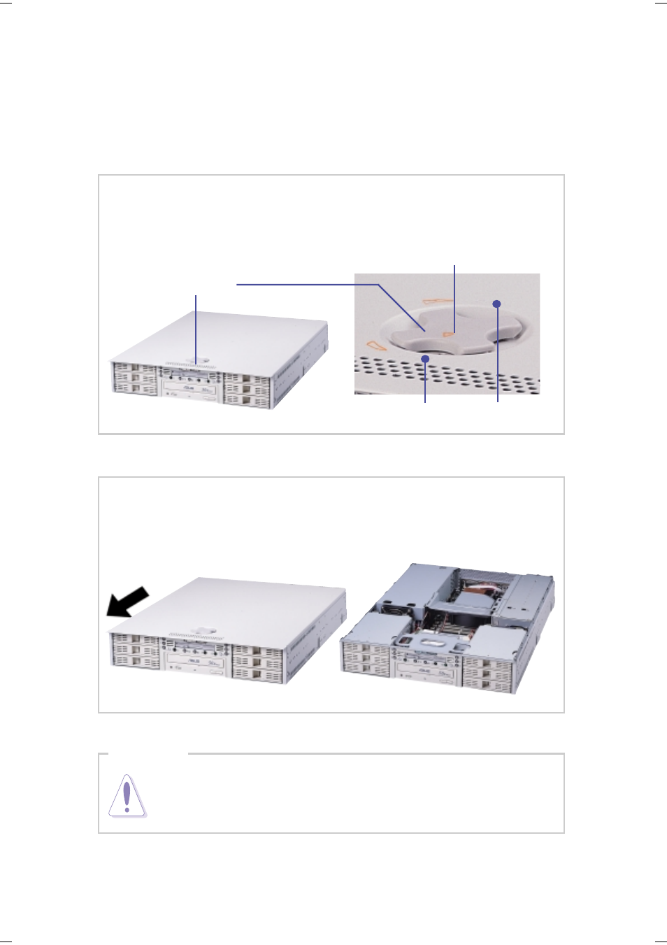 Opening the chassis cover | Asus AP2400R User Manual | Page 22 / 40