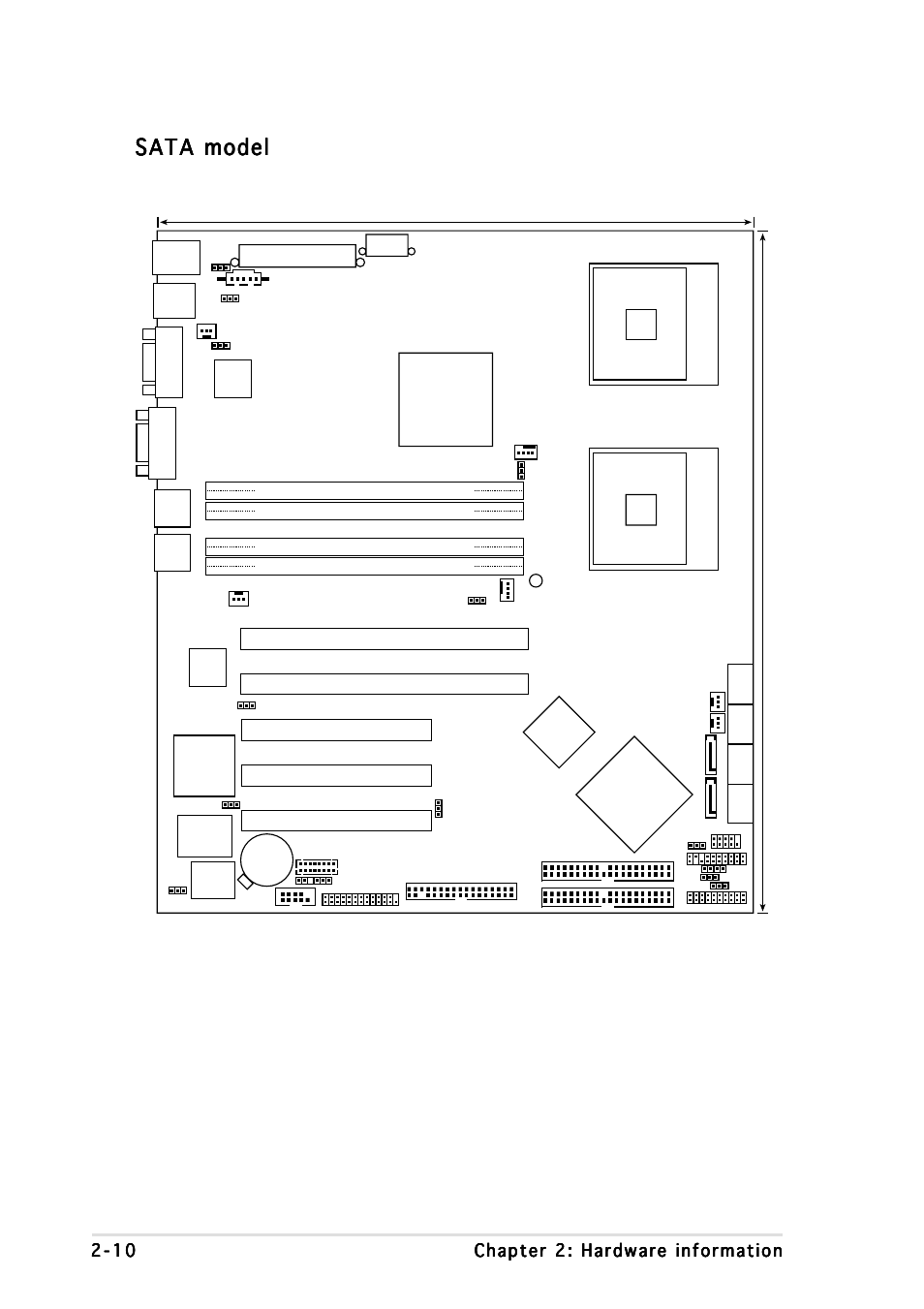 Sata model, Mpga 604, Super i/o intel | Atxpwr1, Vga com1, Intel | Asus NCCH-DR User Manual | Page 30 / 110