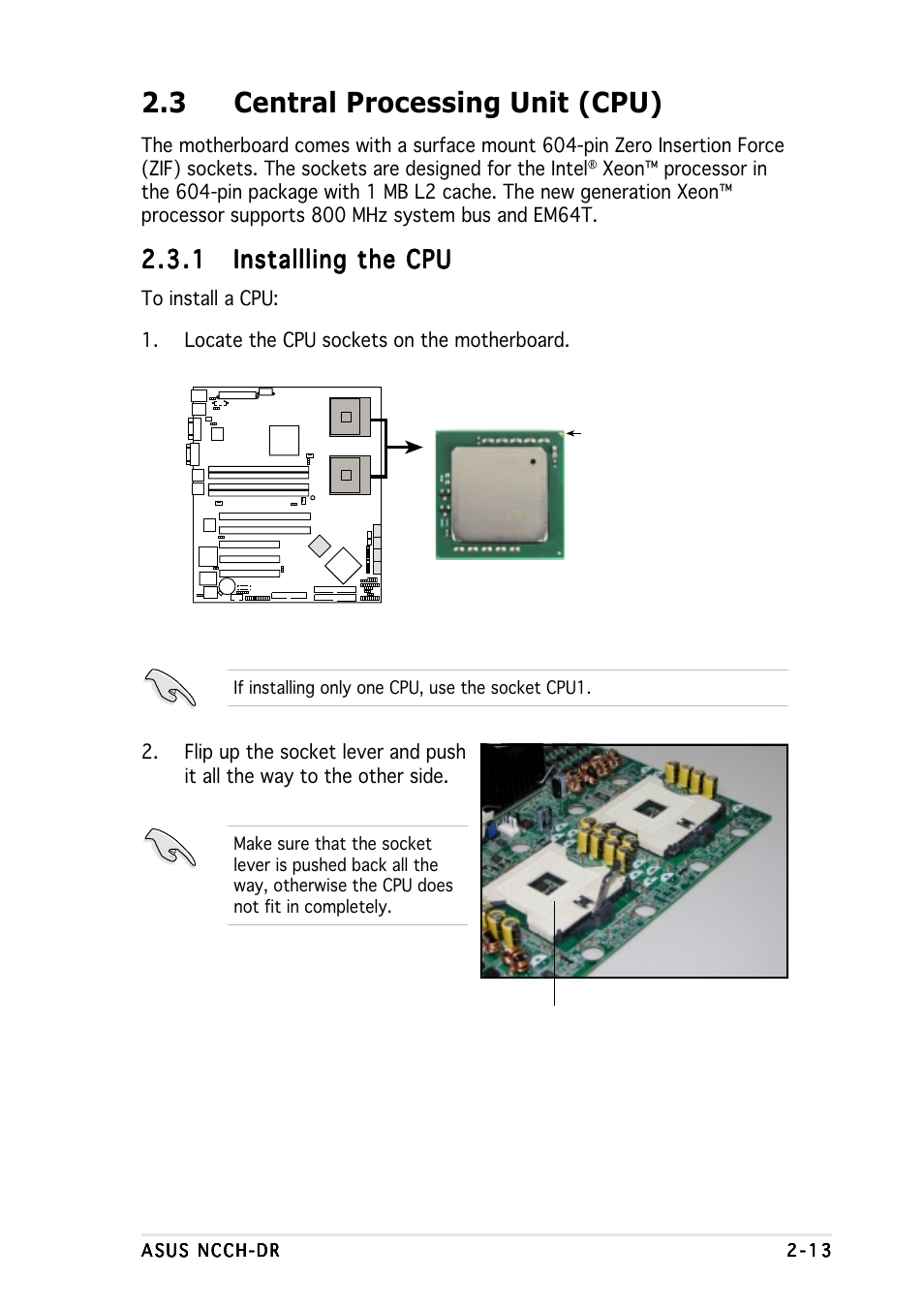 3 central processing unit (cpu) | Asus NCCH-DR User Manual | Page 33 / 110