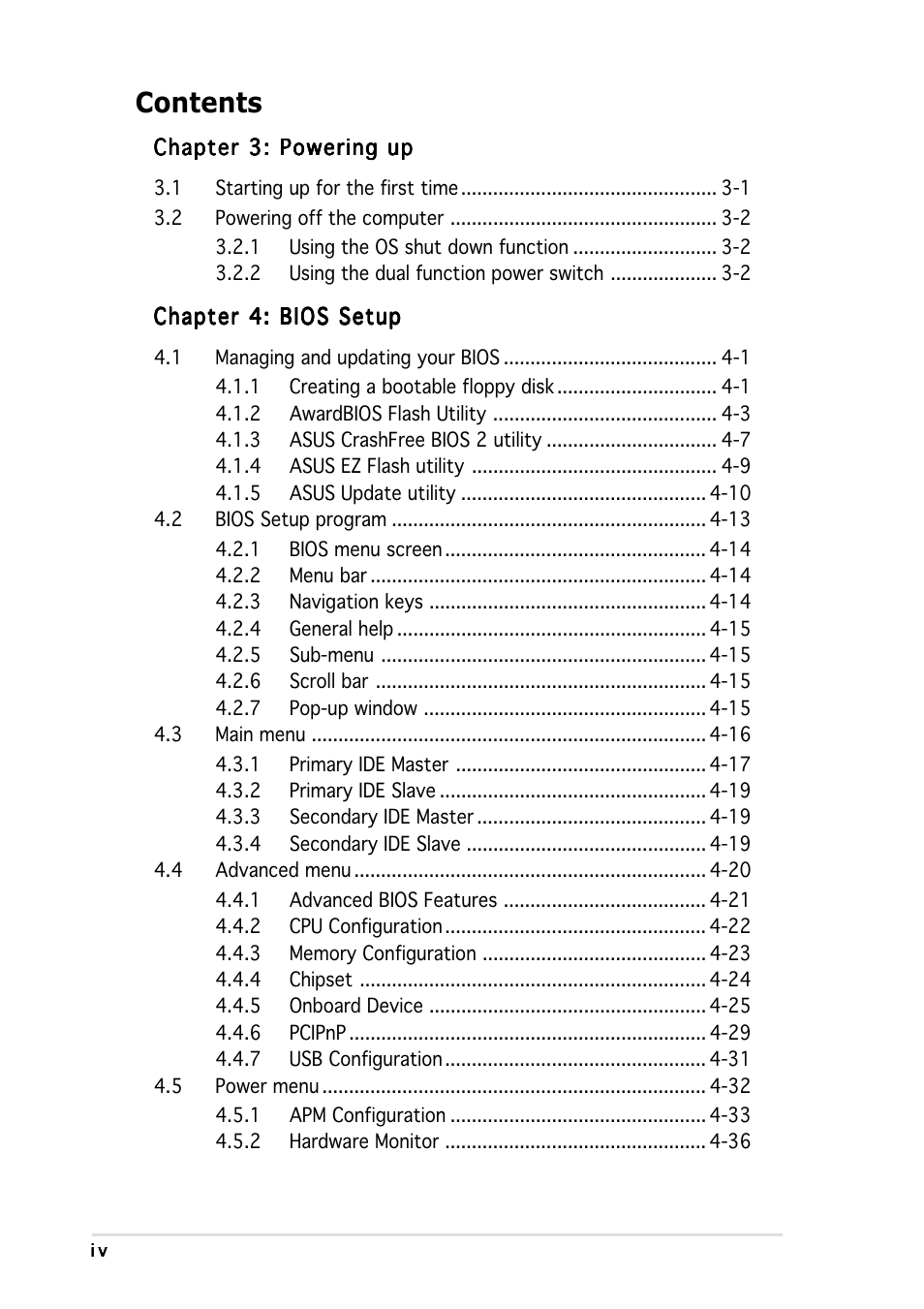 Asus NCCH-DR User Manual | Page 4 / 110