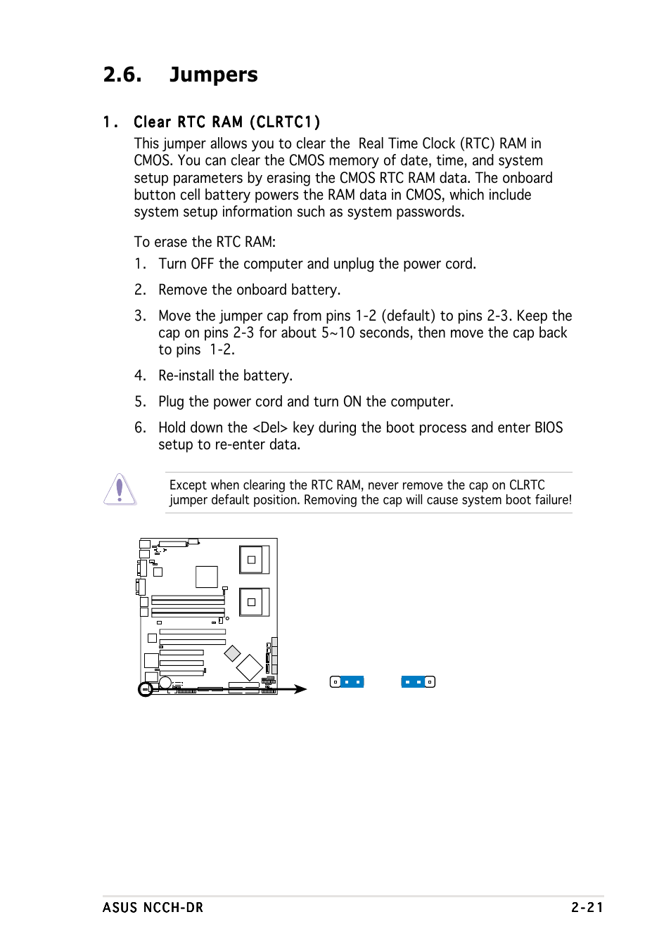 Jumpers | Asus NCCH-DR User Manual | Page 41 / 110