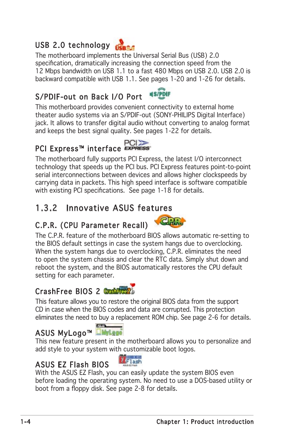 2 innovative asus features | Asus Motherboard A8V-XE User Manual | Page 16 / 86