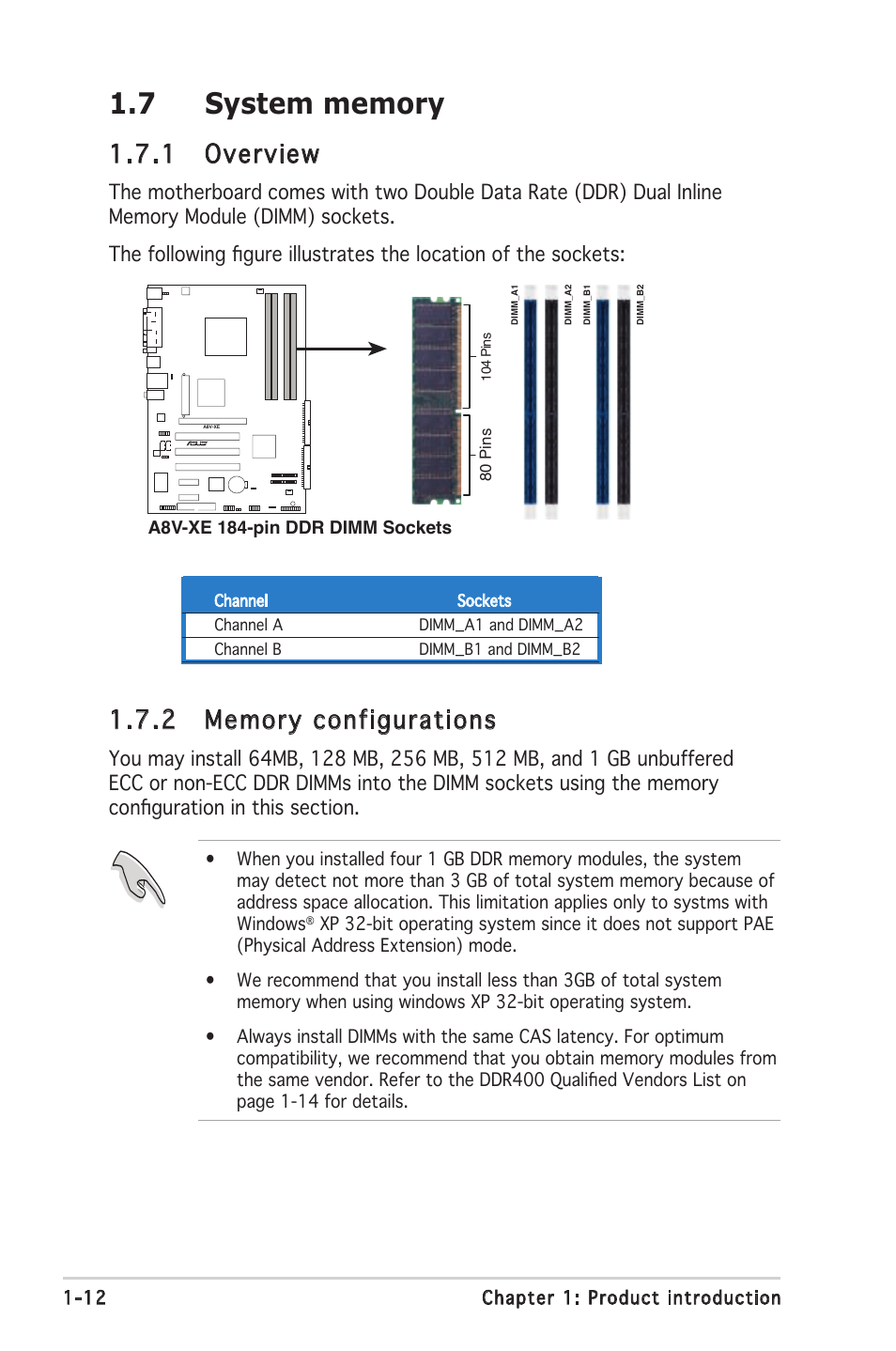 1 overview | Asus Motherboard A8V-XE User Manual | Page 24 / 86