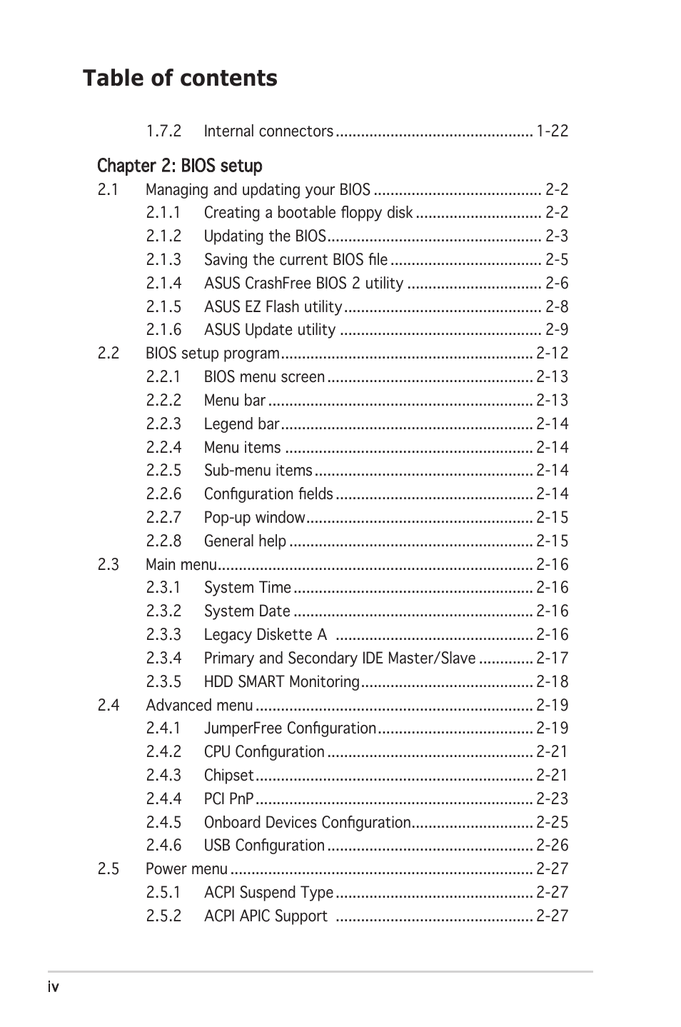 Asus Motherboard A8V-XE User Manual | Page 4 / 86