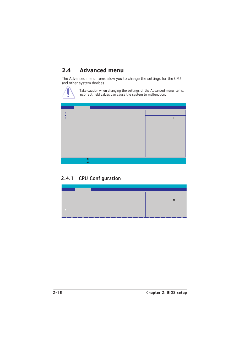 4 advanced menu | Asus A8N-E User Manual | Page 58 / 76