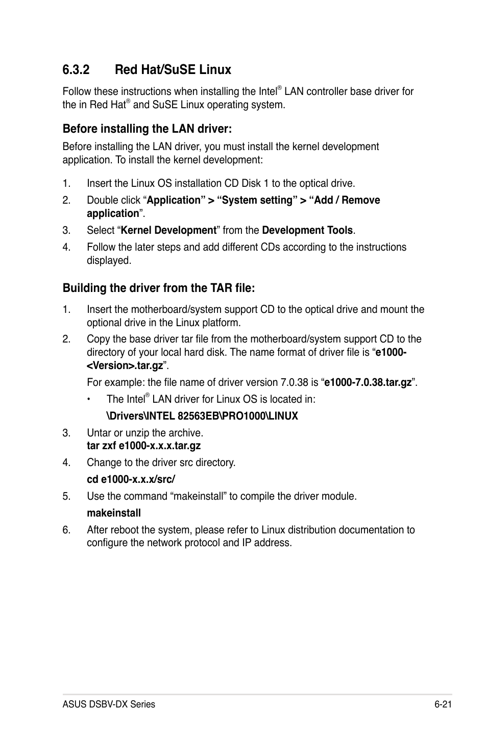 2 red hat/suse linux | Asus DSBV-DX/C User Manual | Page 195 / 206