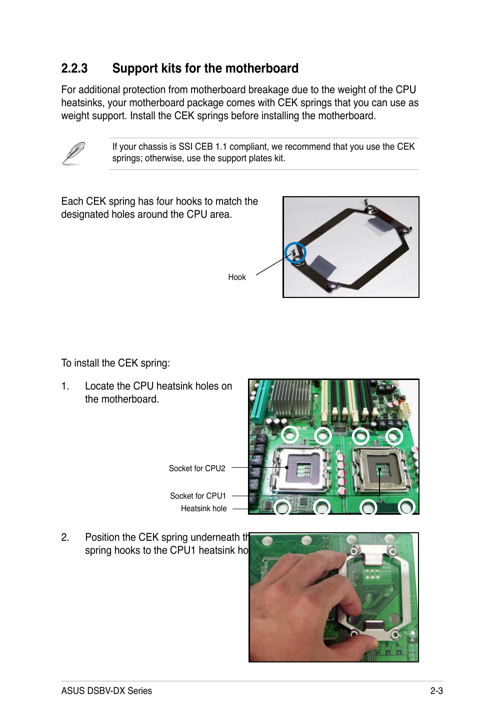 3 support kits for the motherboard | Asus DSBV-DX/C User Manual | Page 25 / 206