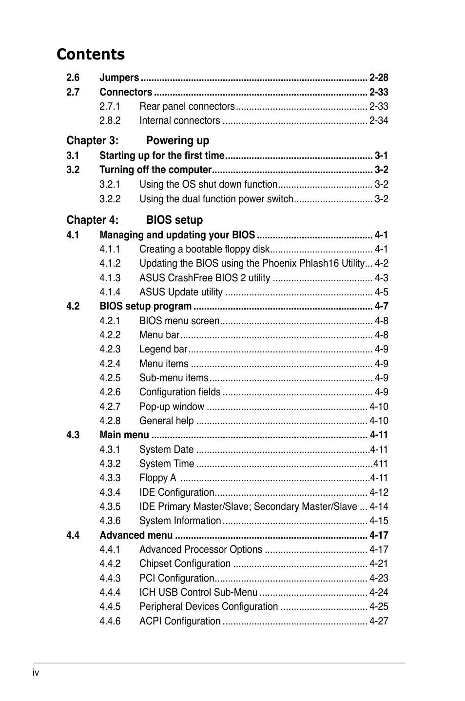 Asus DSBV-DX/C User Manual | Page 4 / 206