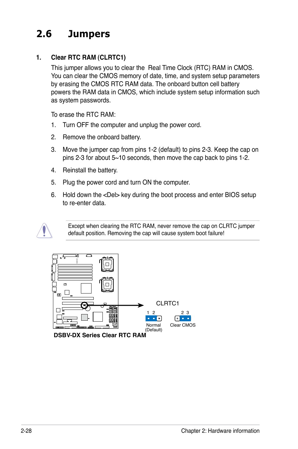 6 jumpers | Asus DSBV-DX/C User Manual | Page 50 / 206