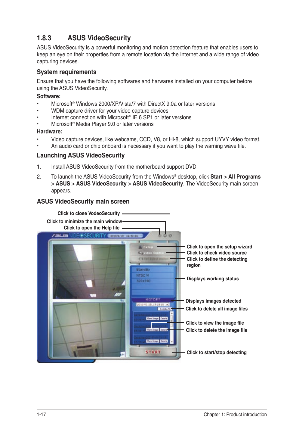 3 asus videosecurity, Asus videosecurity -17 | Asus AT3IONT-I User Manual | Page 26 / 48