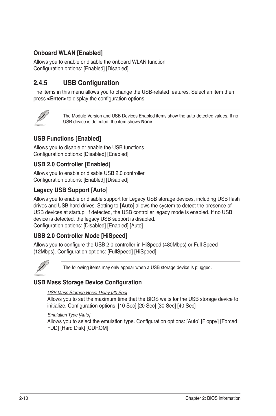 5 usb configuration, Usb configuration -10 | Asus AT3IONT-I User Manual | Page 40 / 48