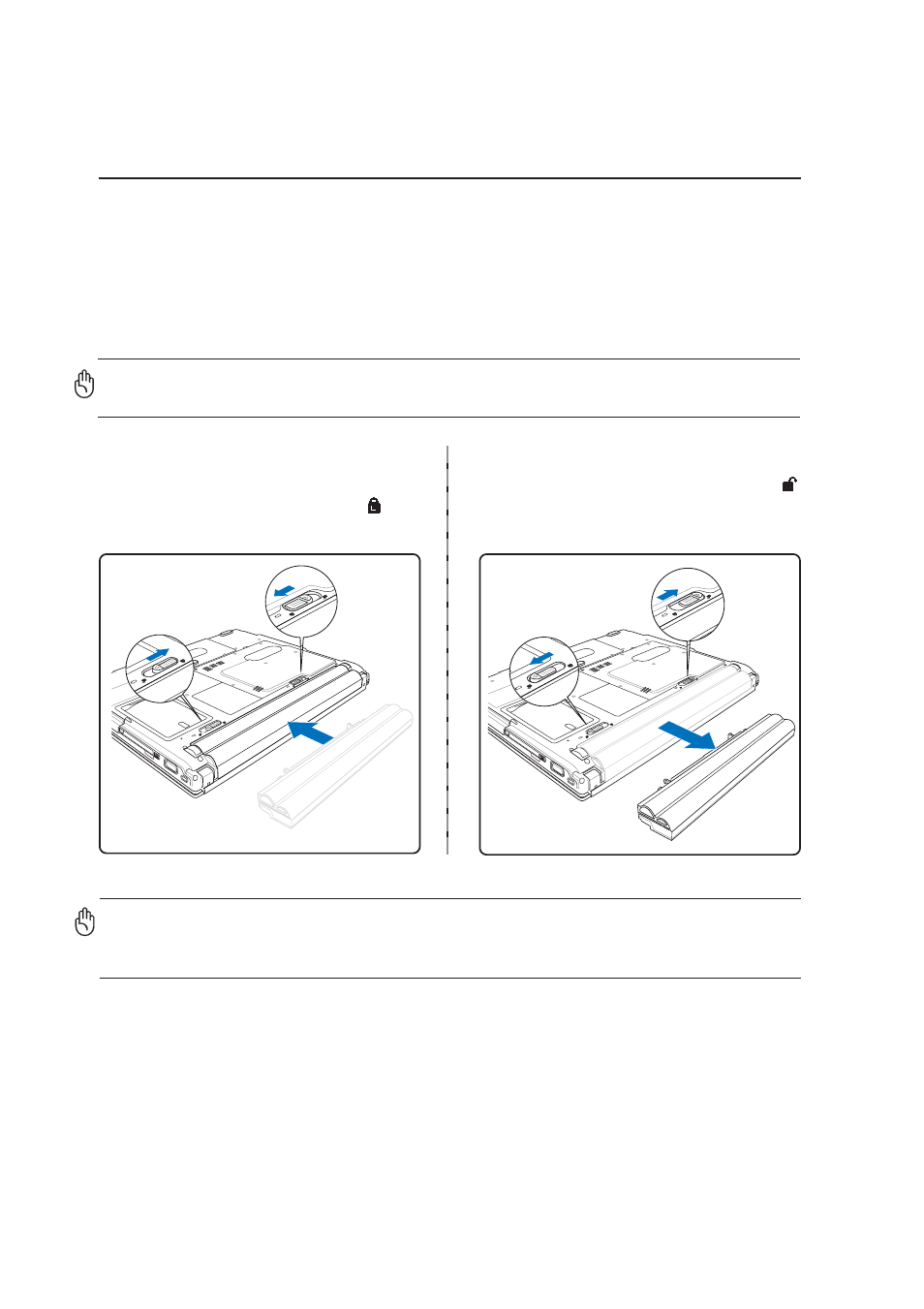 Using the battery pack | Asus E2334 User Manual | Page 24 / 74